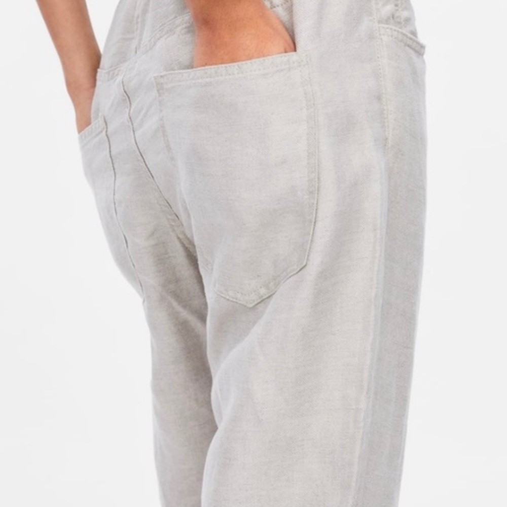 ZARA Rustic Drawstring Pants in Linen XS - Picture 4 of 5